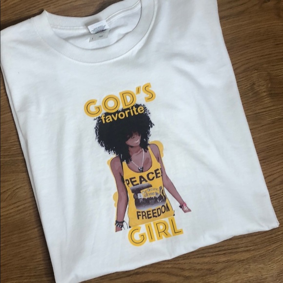 Brand New Custom Gods Favorite Girl White Graphic - Picture 8 of 8